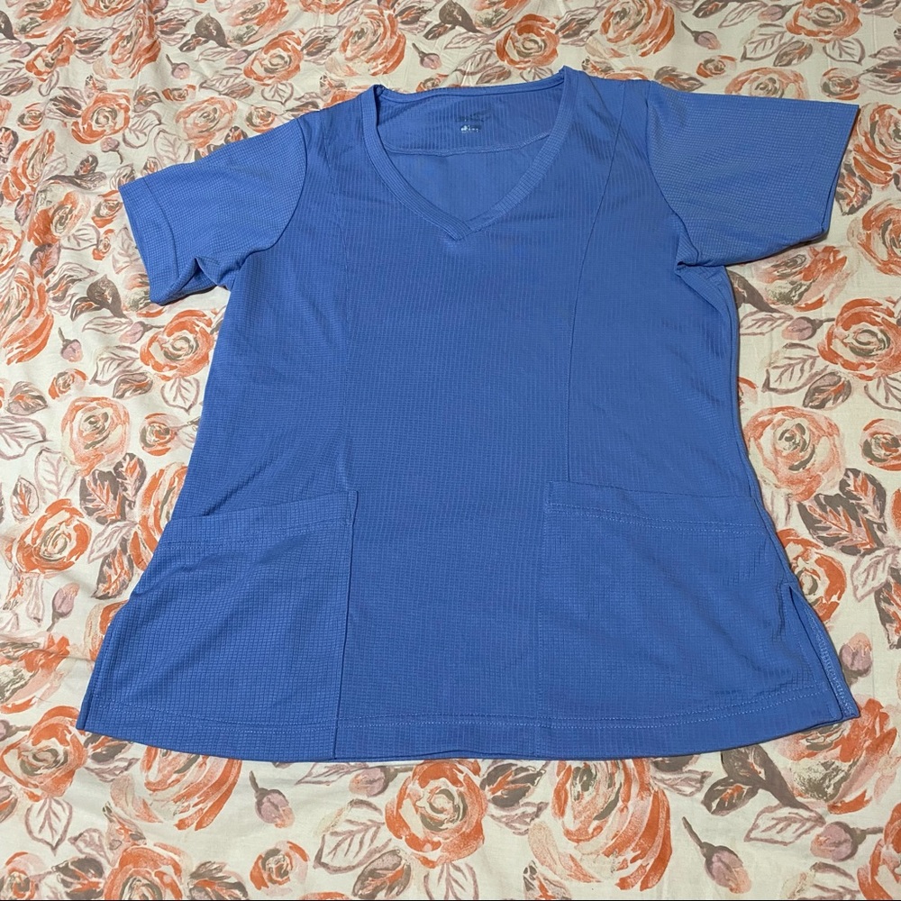 Women's Fitted Blue Dansko Scrub Top